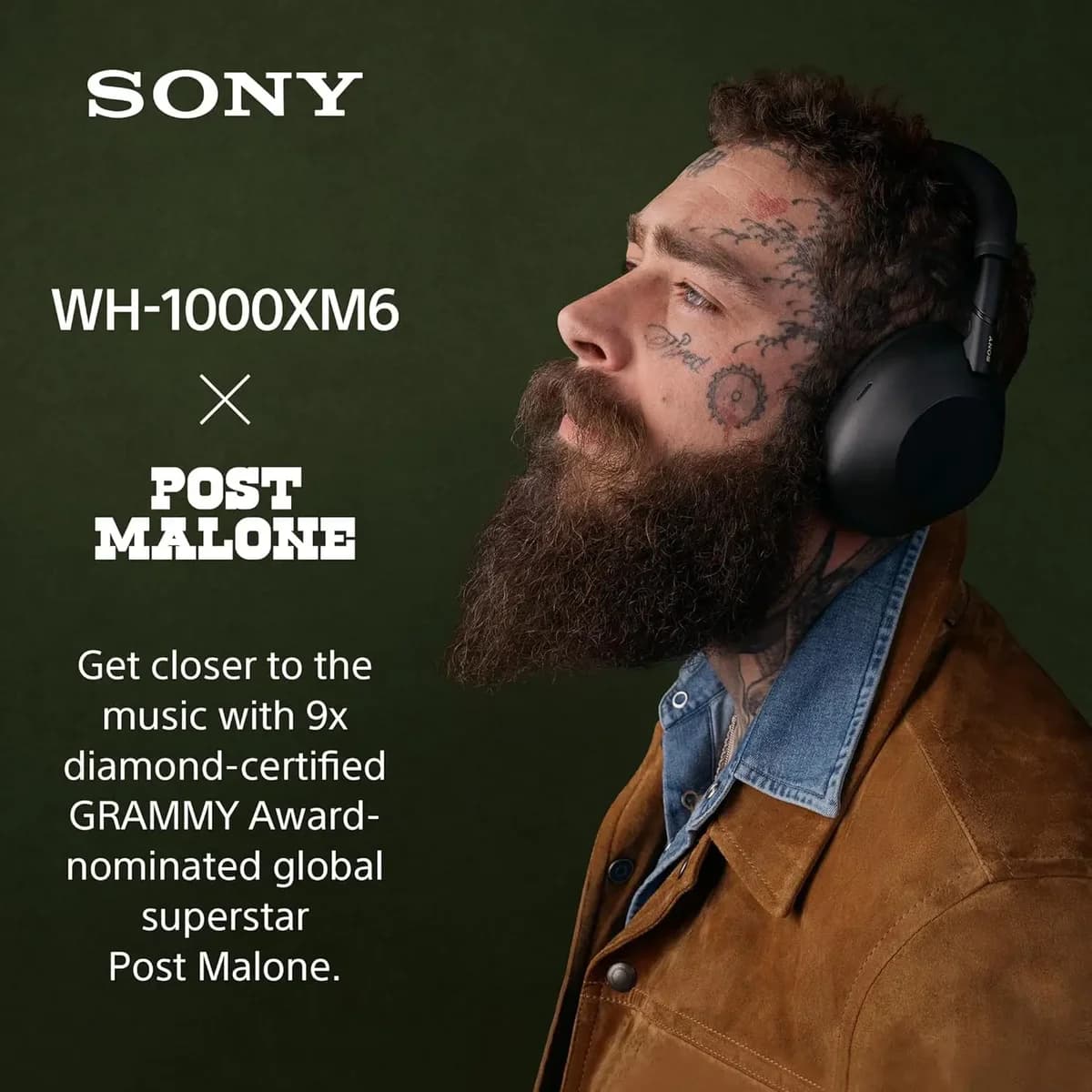 Sony WH-1000XM6 The Best Wireless Noise Canceling Headphones, HD NC Processor QN3, 12 Microphones, Adaptive NC Optimizer, Mastered by Engineers, Studio-Quality, 30-Hour Battery, Midnight Blue