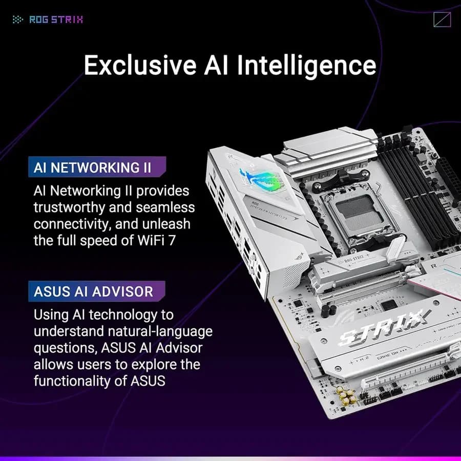 ASUS ROG Strix B850-A Gaming WiFi Motherboard, AMD AM5 Socket | Asus ROG Strix