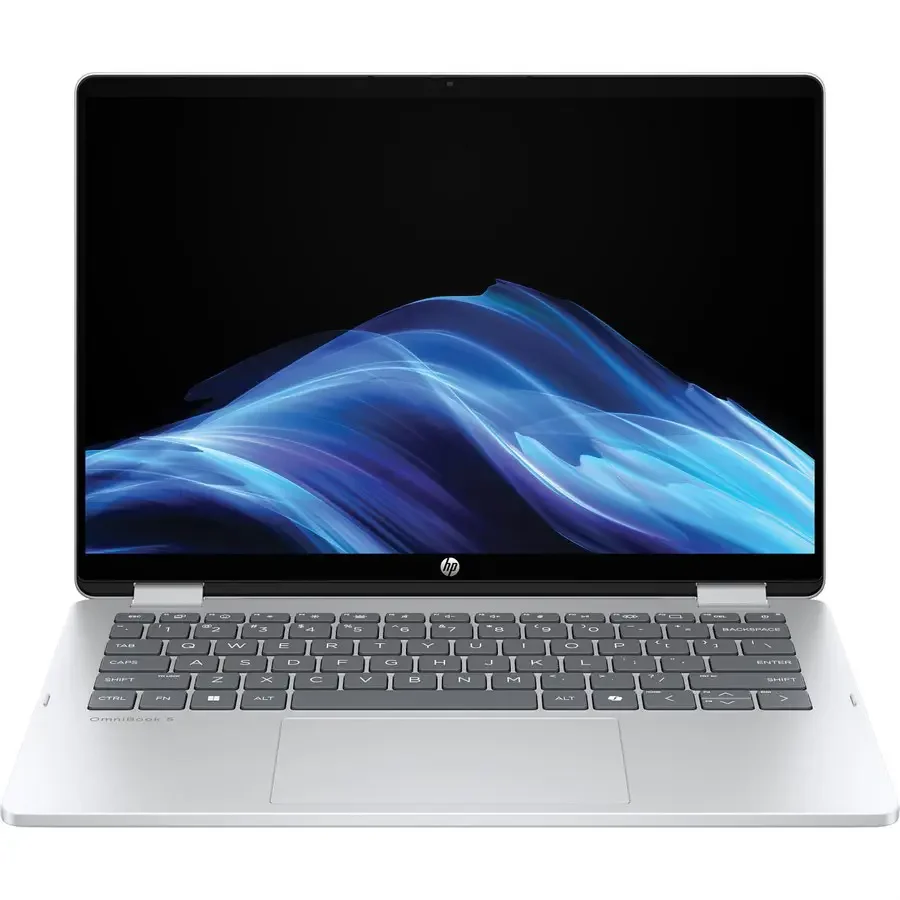 HP OmniBook 5 Flip 14-FP0023DX 2-in-1 14" 2K x360 TouchScreen Laptop | Intel® Core™ 7 150U 16GB DDR5 512GB SSD Backlit KB 14" FHD+ Touchscreen | Glacier Silver