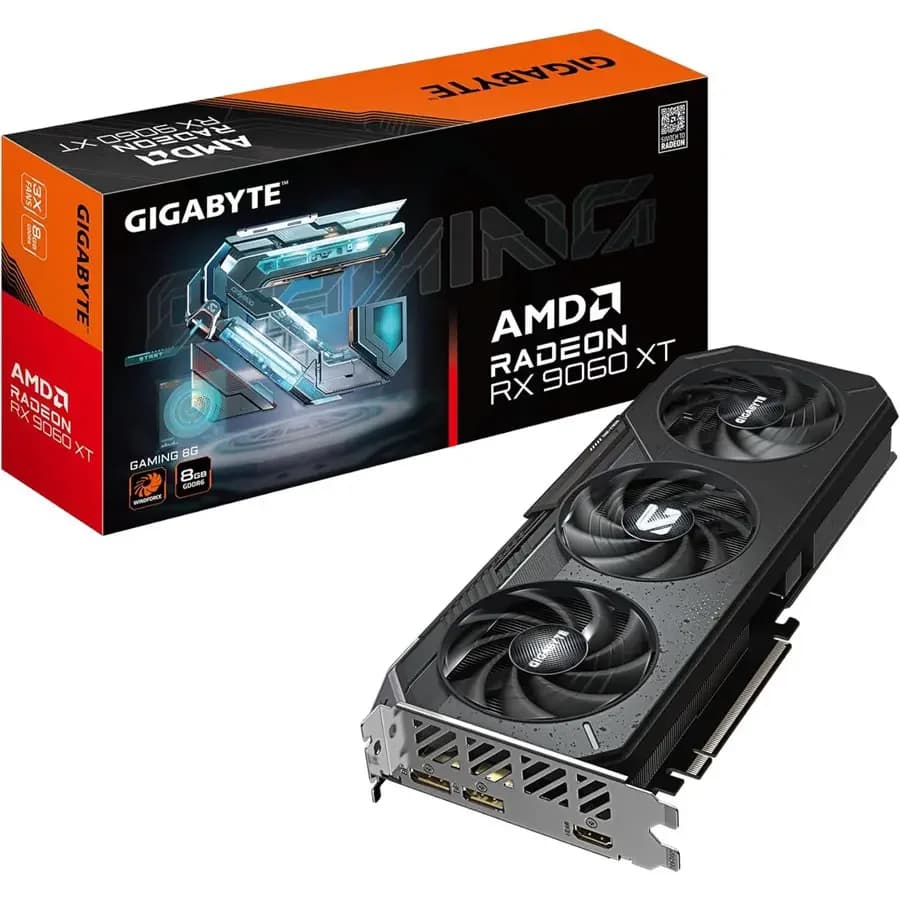 Gigabyte Radeon RX 9060 XT GAMING 8G Video Graphics Card, 8GB GDDR6, 20Gbps, 128 Bit, Boost Up To 3130MHz