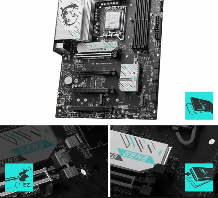 MSI B860 GAMING PLUS WIFI Motherboard | ATX LGA 1851 Intel DDR5